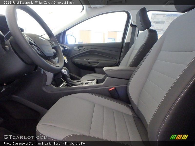 White Gold / Charcoal Black 2018 Ford Escape S