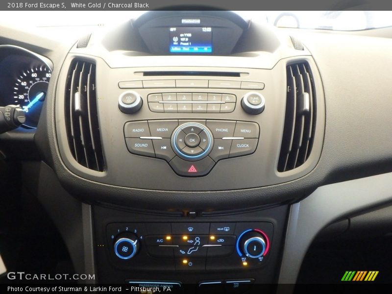 White Gold / Charcoal Black 2018 Ford Escape S