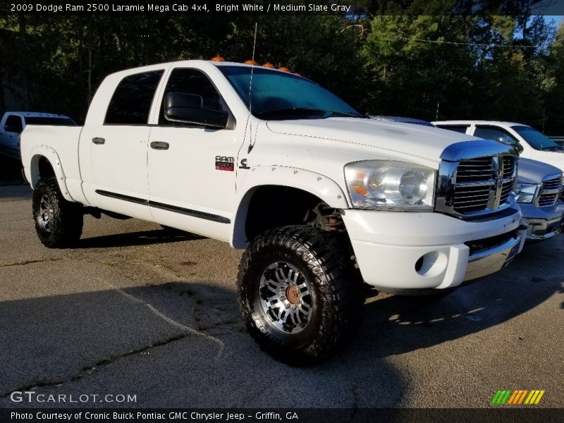 Bright White / Medium Slate Gray 2009 Dodge Ram 2500 Laramie Mega Cab 4x4