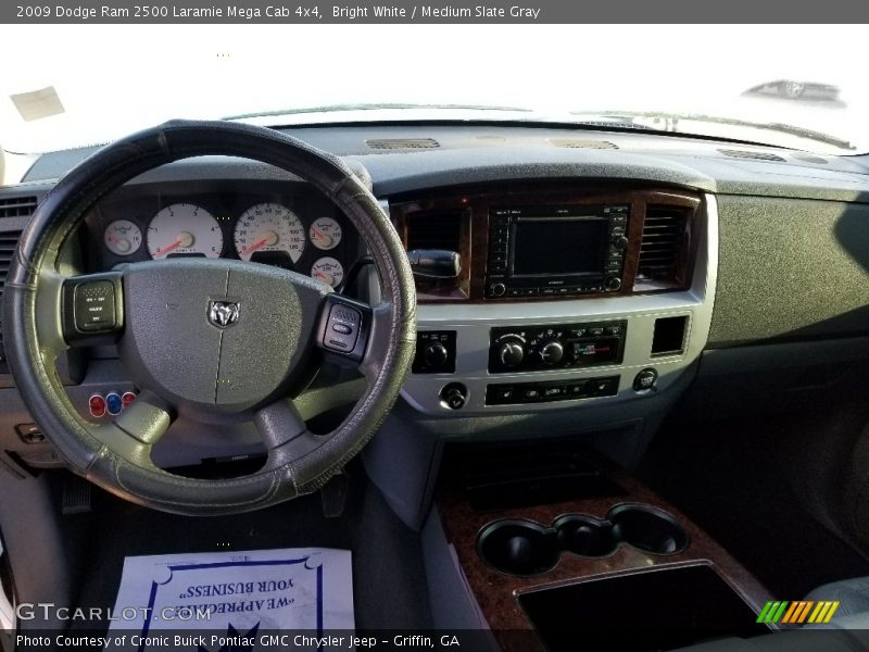 Bright White / Medium Slate Gray 2009 Dodge Ram 2500 Laramie Mega Cab 4x4
