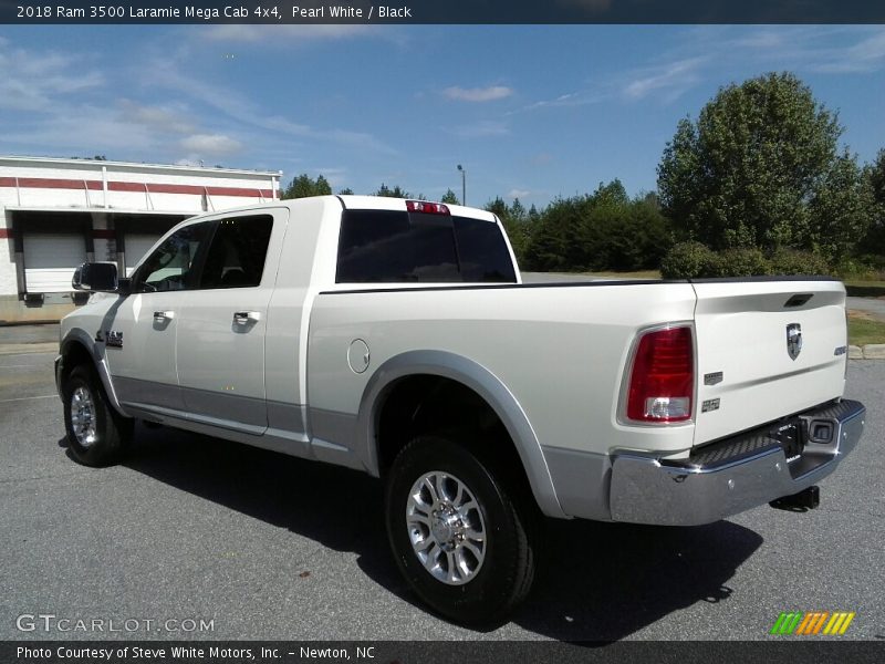 Pearl White / Black 2018 Ram 3500 Laramie Mega Cab 4x4