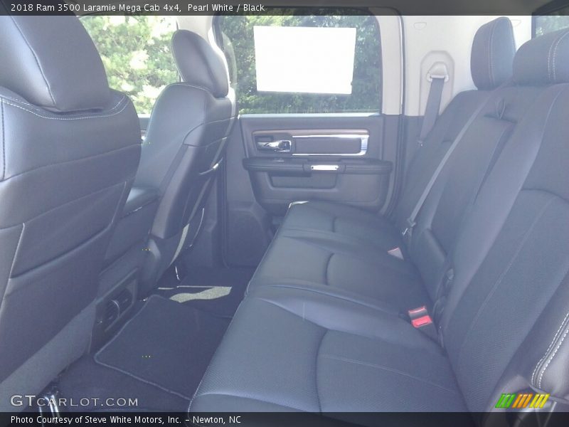 Pearl White / Black 2018 Ram 3500 Laramie Mega Cab 4x4