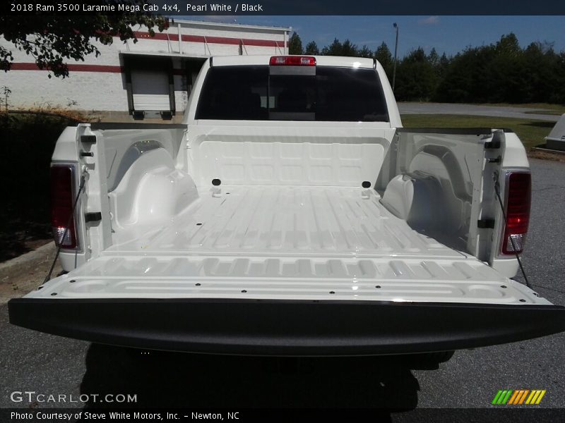 Pearl White / Black 2018 Ram 3500 Laramie Mega Cab 4x4