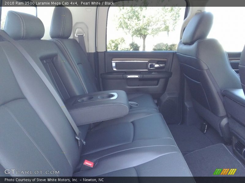 Pearl White / Black 2018 Ram 3500 Laramie Mega Cab 4x4
