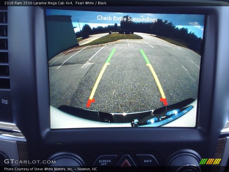 Pearl White / Black 2018 Ram 3500 Laramie Mega Cab 4x4
