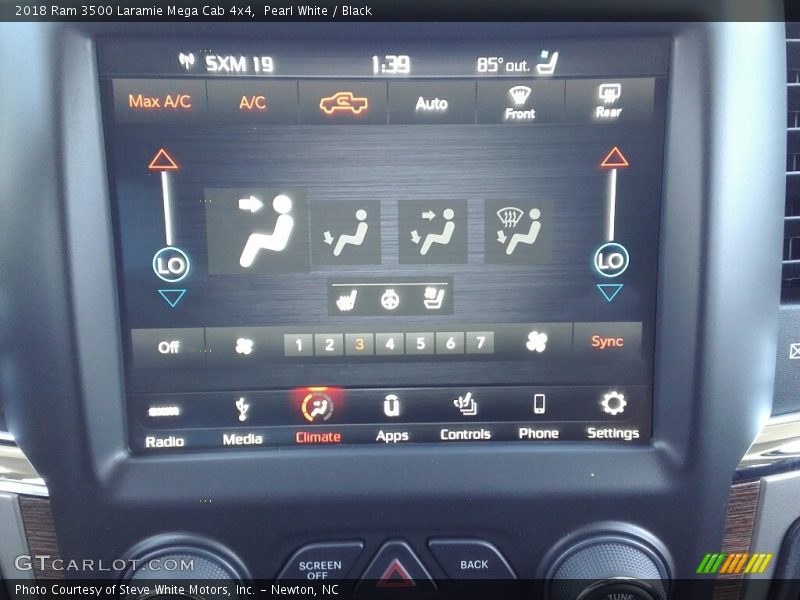 Controls of 2018 3500 Laramie Mega Cab 4x4