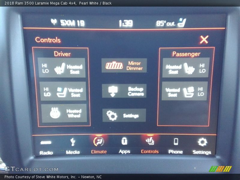 Controls of 2018 3500 Laramie Mega Cab 4x4