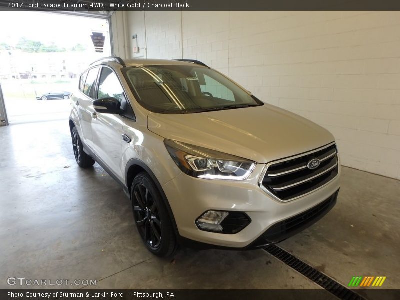 White Gold / Charcoal Black 2017 Ford Escape Titanium 4WD
