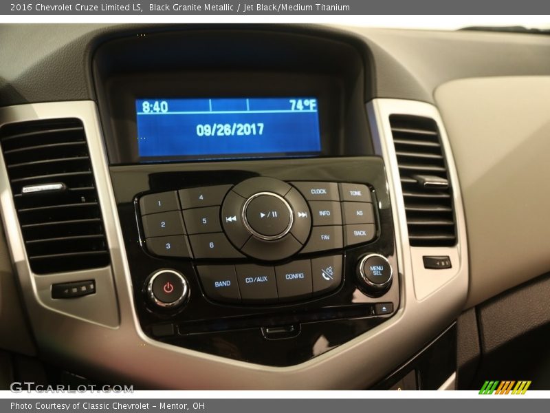 Black Granite Metallic / Jet Black/Medium Titanium 2016 Chevrolet Cruze Limited LS