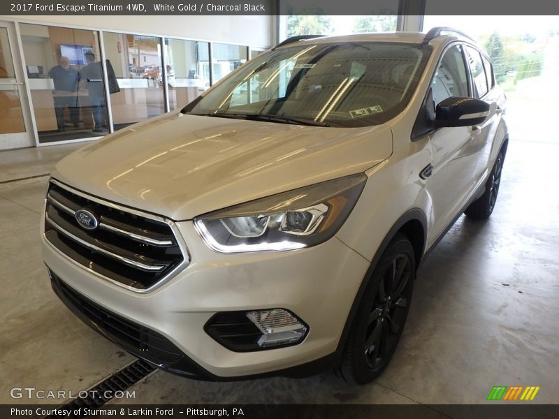White Gold / Charcoal Black 2017 Ford Escape Titanium 4WD