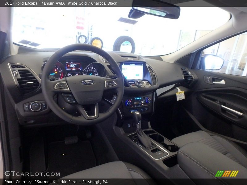 White Gold / Charcoal Black 2017 Ford Escape Titanium 4WD