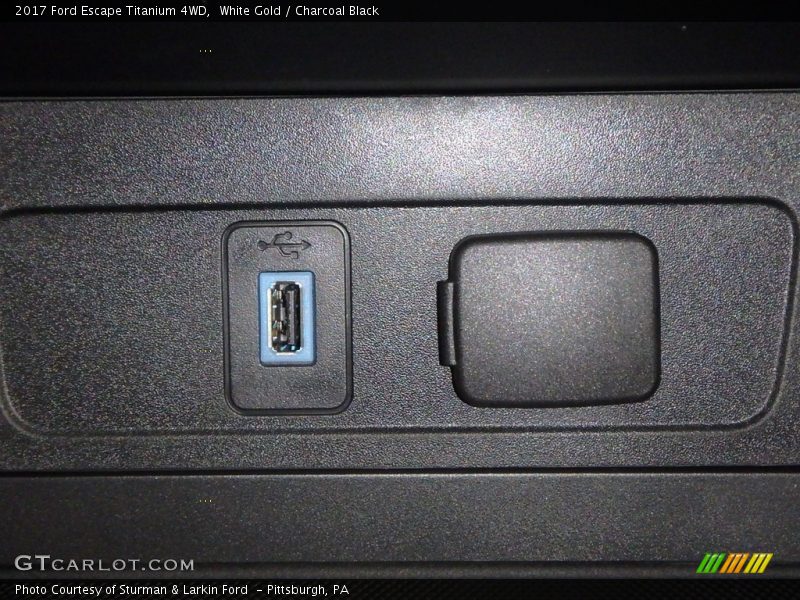 White Gold / Charcoal Black 2017 Ford Escape Titanium 4WD