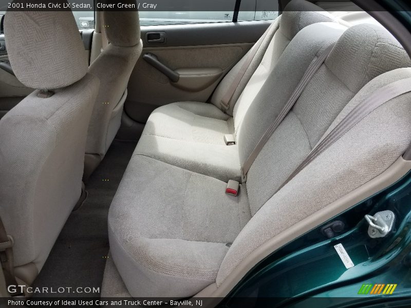 Clover Green / Gray 2001 Honda Civic LX Sedan