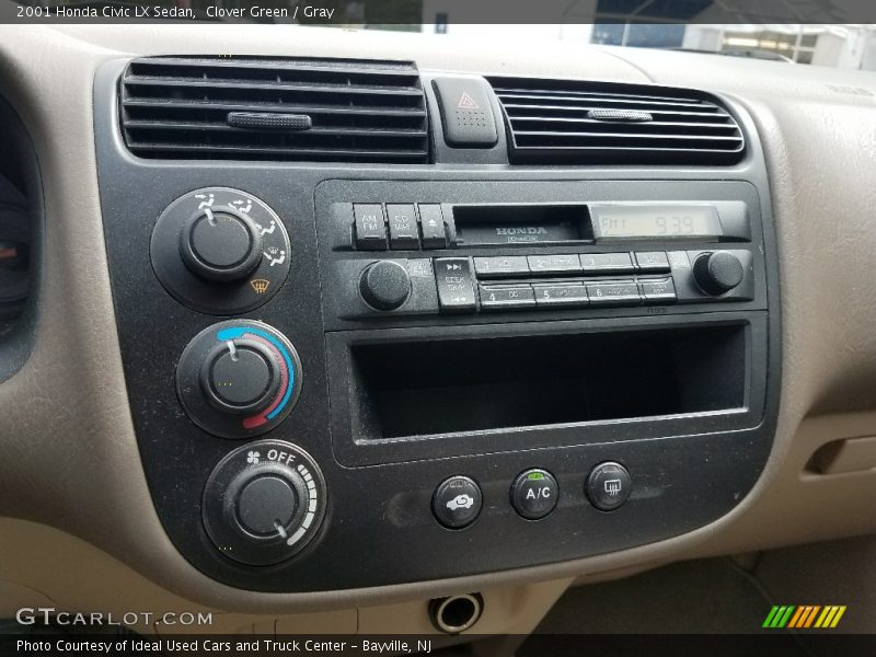 Clover Green / Gray 2001 Honda Civic LX Sedan