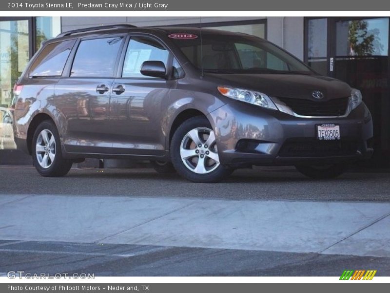 Predawn Gray Mica / Light Gray 2014 Toyota Sienna LE