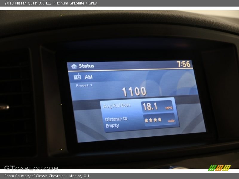 Platinum Graphite / Gray 2013 Nissan Quest 3.5 LE