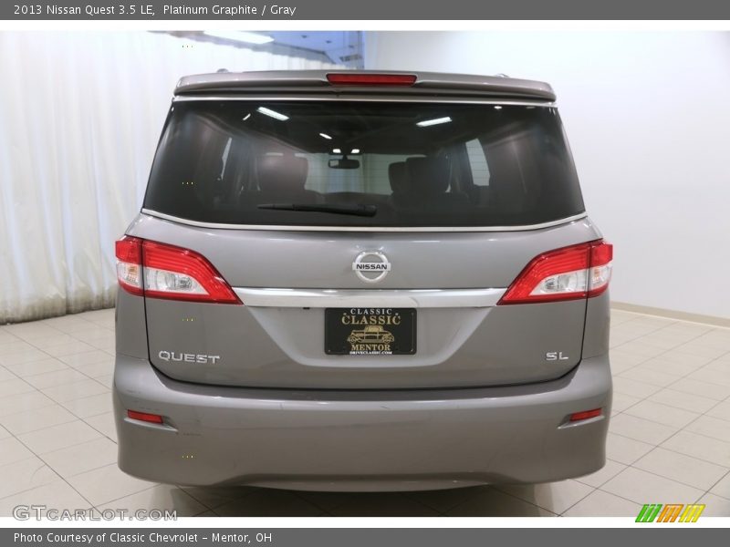 Platinum Graphite / Gray 2013 Nissan Quest 3.5 LE