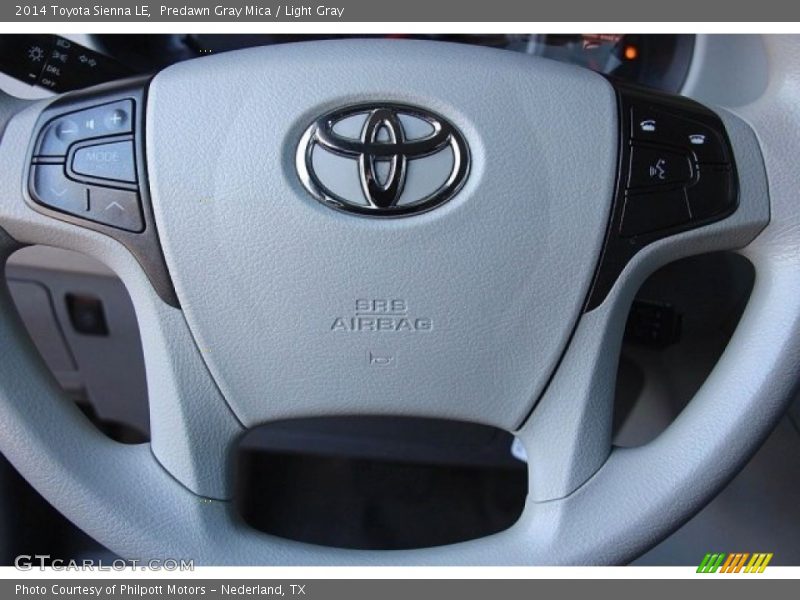 Predawn Gray Mica / Light Gray 2014 Toyota Sienna LE