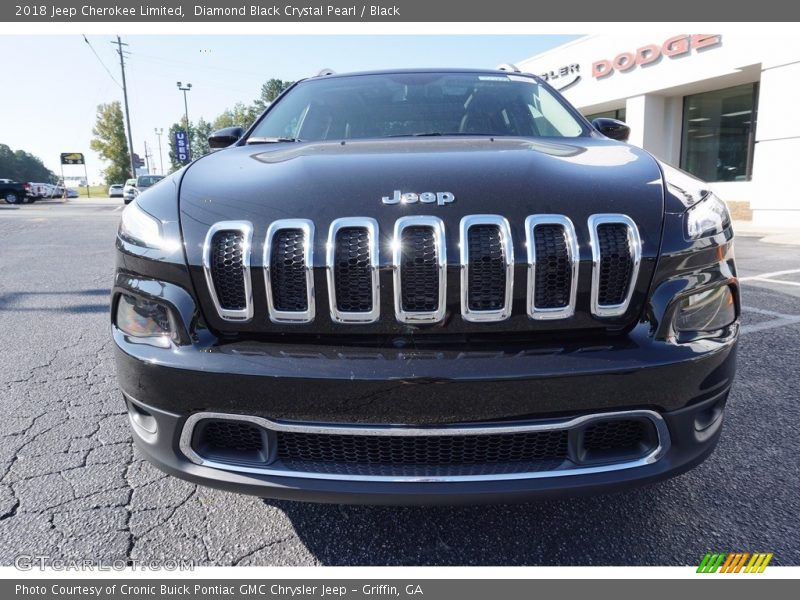 Diamond Black Crystal Pearl / Black 2018 Jeep Cherokee Limited