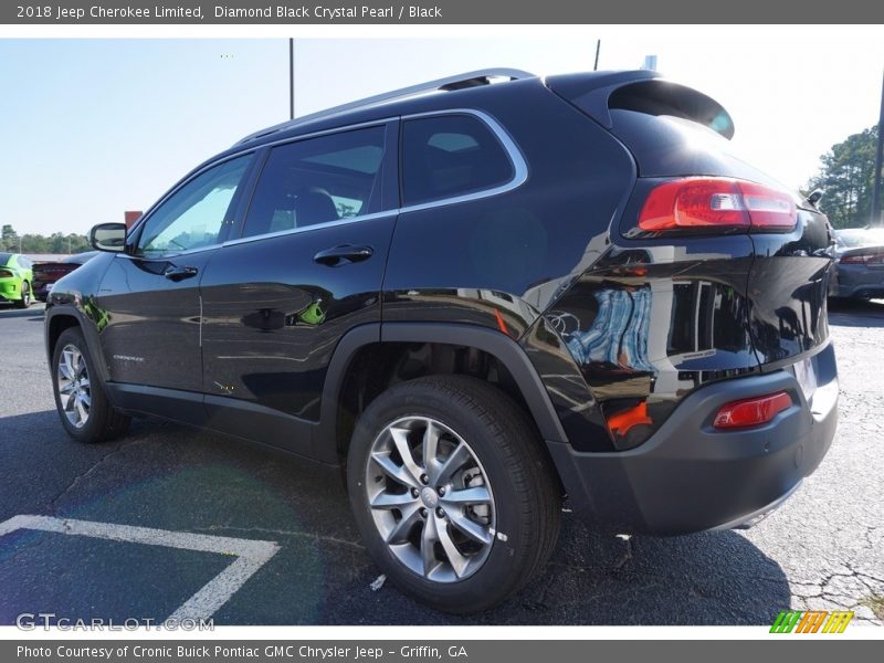 Diamond Black Crystal Pearl / Black 2018 Jeep Cherokee Limited