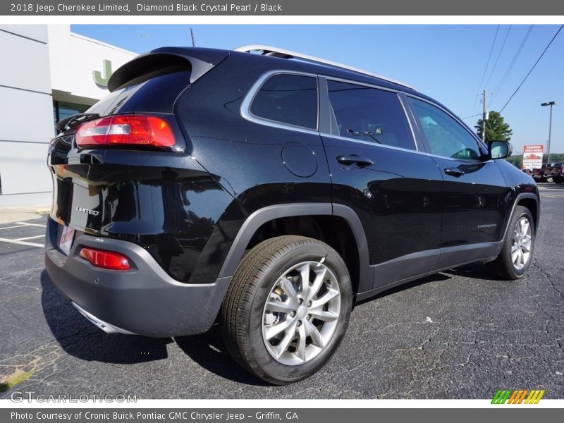 Diamond Black Crystal Pearl / Black 2018 Jeep Cherokee Limited