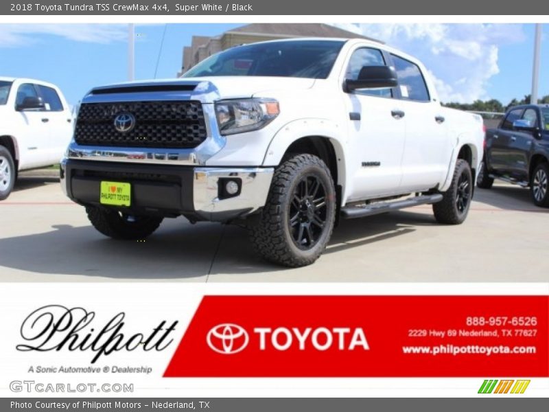 Super White / Black 2018 Toyota Tundra TSS CrewMax 4x4