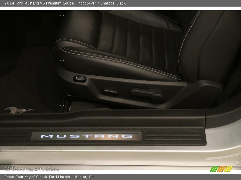 Ingot Silver / Charcoal Black 2014 Ford Mustang V6 Premium Coupe