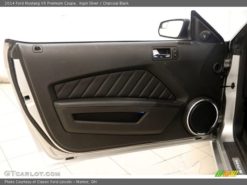 Ingot Silver / Charcoal Black 2014 Ford Mustang V6 Premium Coupe