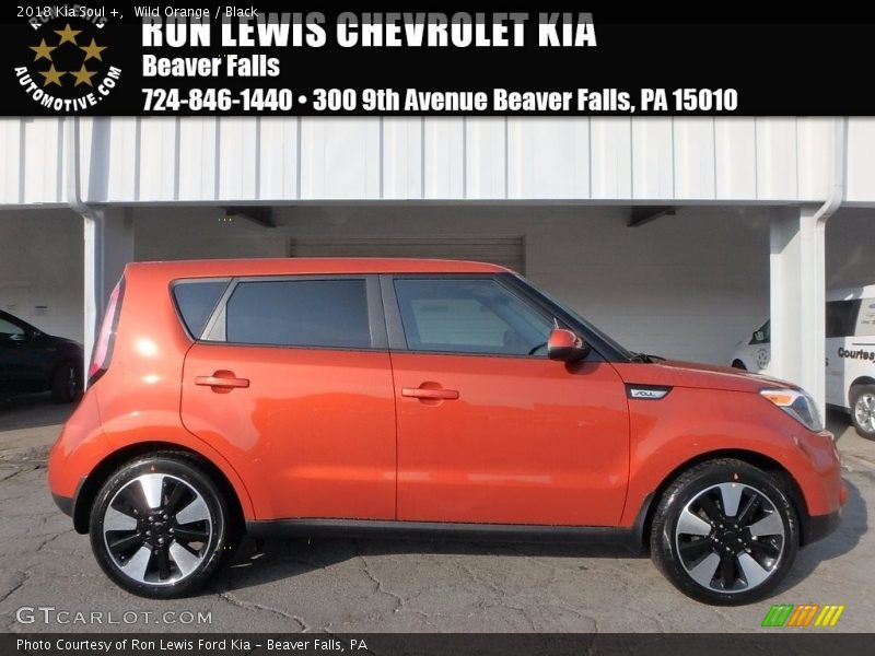 Wild Orange / Black 2018 Kia Soul +