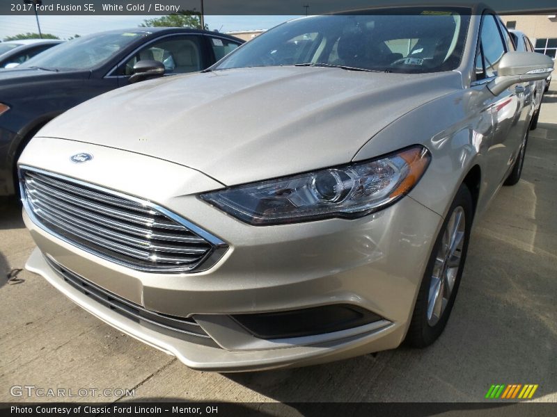 White Gold / Ebony 2017 Ford Fusion SE