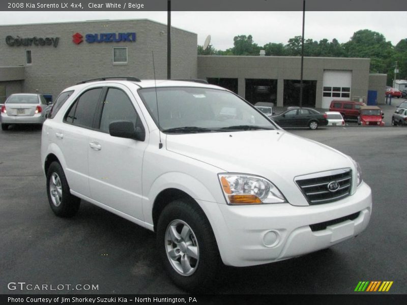 Clear White / Beige 2008 Kia Sorento LX 4x4