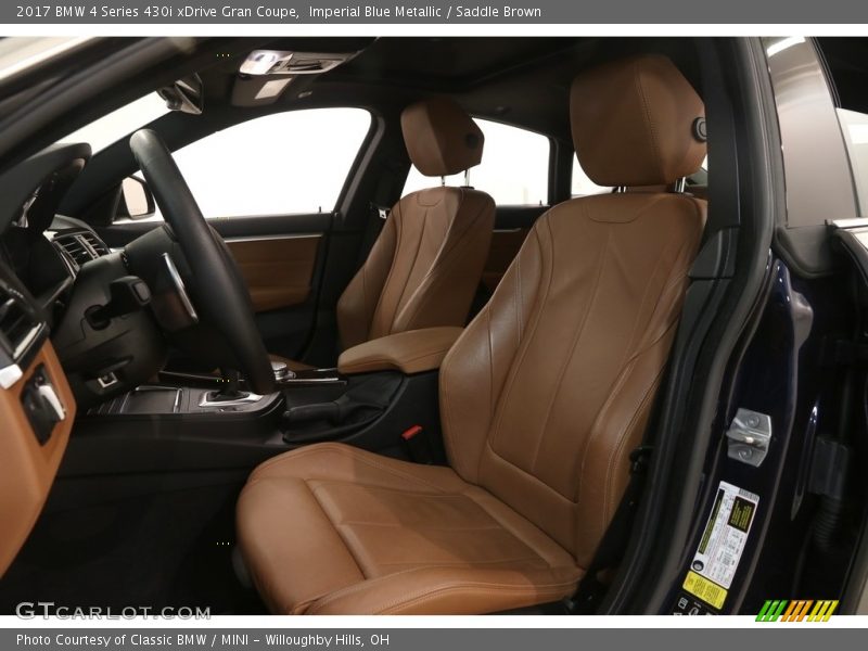 Imperial Blue Metallic / Saddle Brown 2017 BMW 4 Series 430i xDrive Gran Coupe