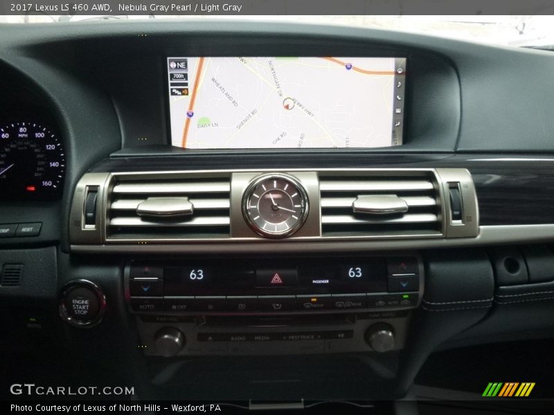 Nebula Gray Pearl / Light Gray 2017 Lexus LS 460 AWD