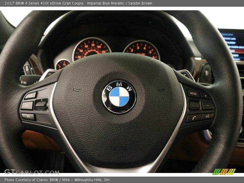 Imperial Blue Metallic / Saddle Brown 2017 BMW 4 Series 430i xDrive Gran Coupe
