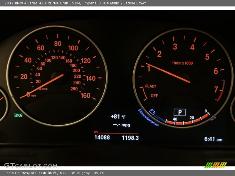 Imperial Blue Metallic / Saddle Brown 2017 BMW 4 Series 430i xDrive Gran Coupe