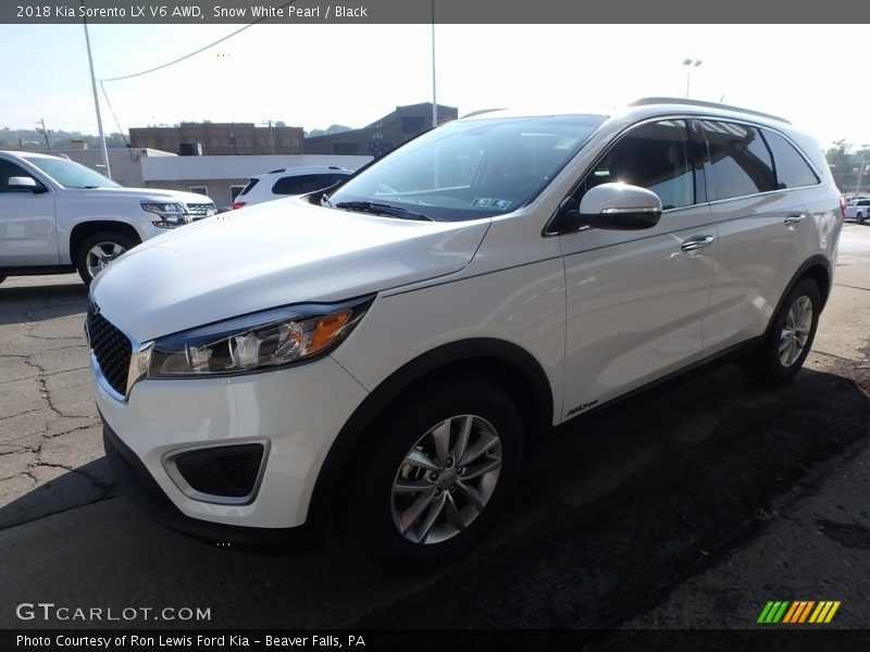 Snow White Pearl / Black 2018 Kia Sorento LX V6 AWD