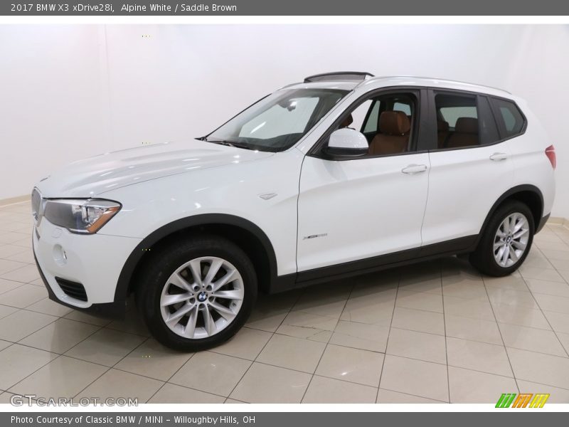 Alpine White / Saddle Brown 2017 BMW X3 xDrive28i