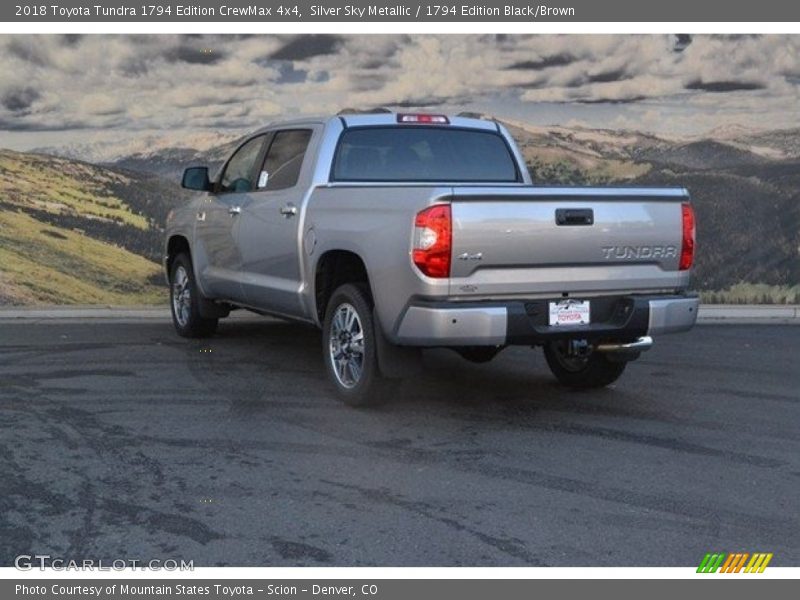 Silver Sky Metallic / 1794 Edition Black/Brown 2018 Toyota Tundra 1794 Edition CrewMax 4x4