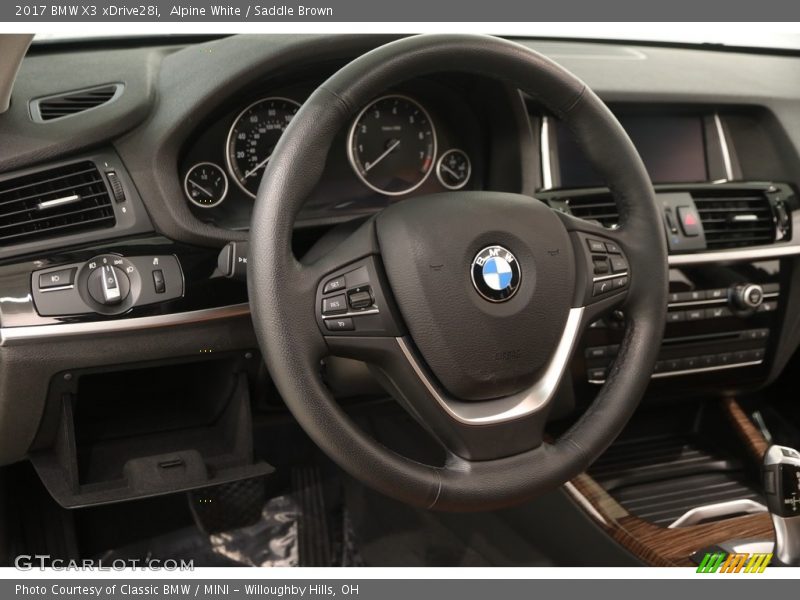 Alpine White / Saddle Brown 2017 BMW X3 xDrive28i