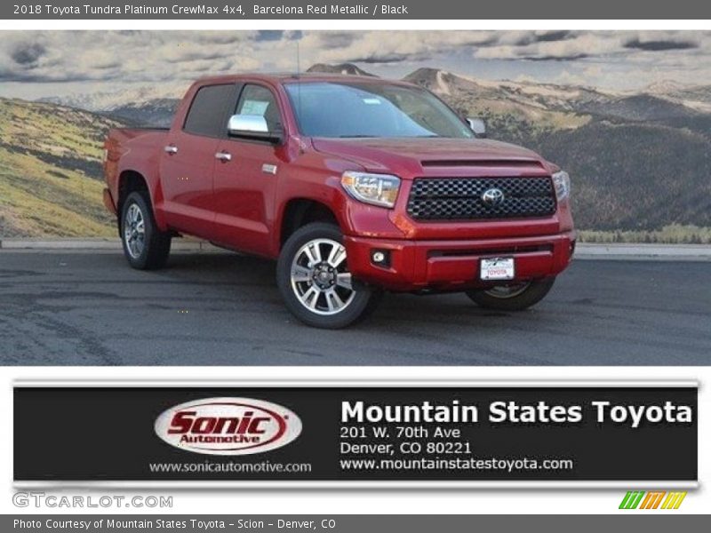 Barcelona Red Metallic / Black 2018 Toyota Tundra Platinum CrewMax 4x4