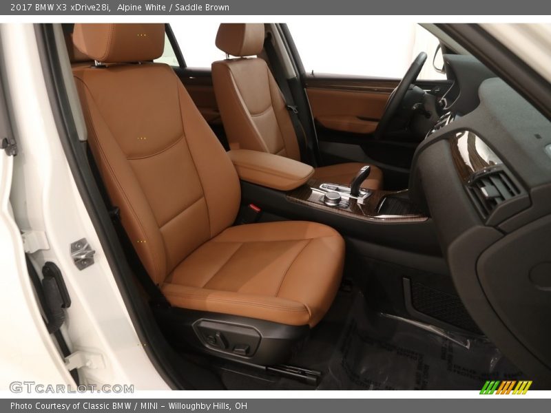 Alpine White / Saddle Brown 2017 BMW X3 xDrive28i