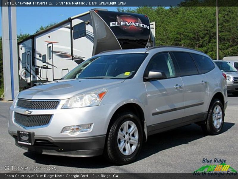 Silver Ice Metallic / Dark Gray/Light Gray 2011 Chevrolet Traverse LS