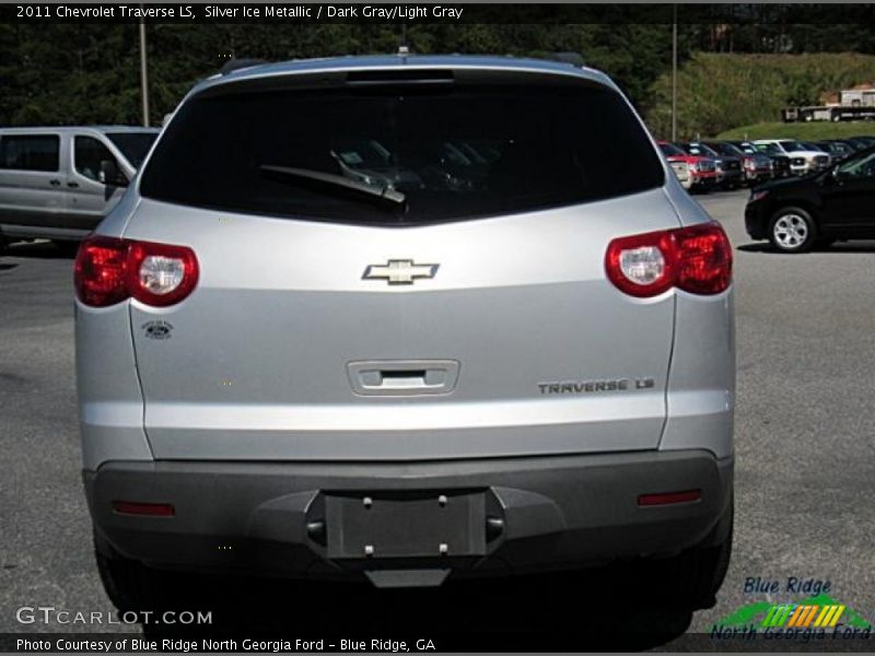 Silver Ice Metallic / Dark Gray/Light Gray 2011 Chevrolet Traverse LS