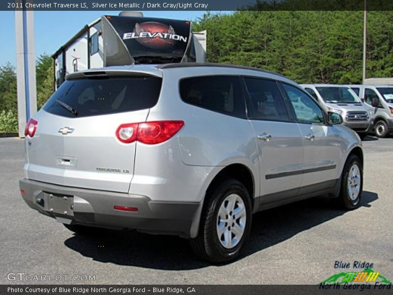 Silver Ice Metallic / Dark Gray/Light Gray 2011 Chevrolet Traverse LS