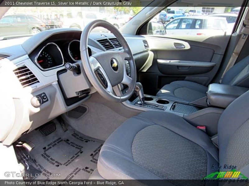 Silver Ice Metallic / Dark Gray/Light Gray 2011 Chevrolet Traverse LS