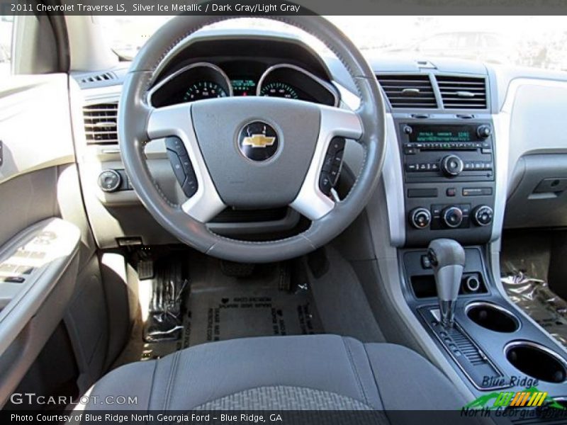 Silver Ice Metallic / Dark Gray/Light Gray 2011 Chevrolet Traverse LS