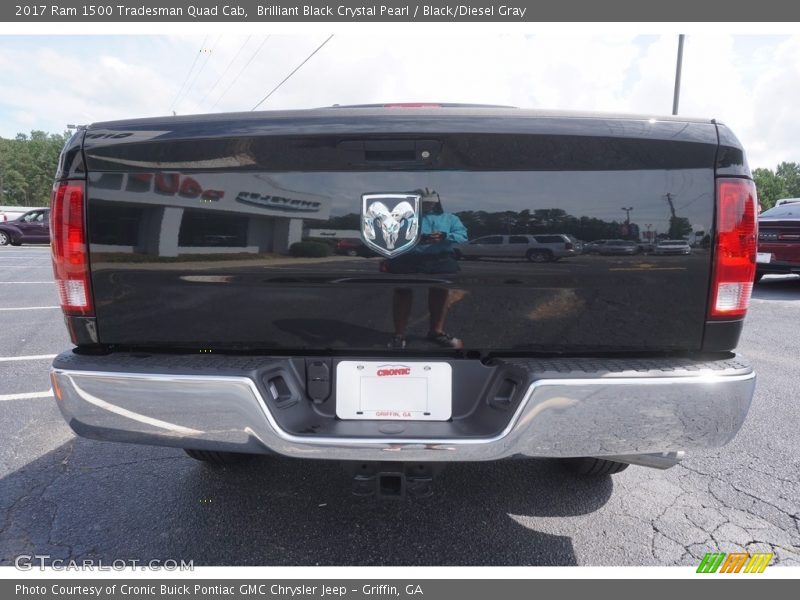 Brilliant Black Crystal Pearl / Black/Diesel Gray 2017 Ram 1500 Tradesman Quad Cab