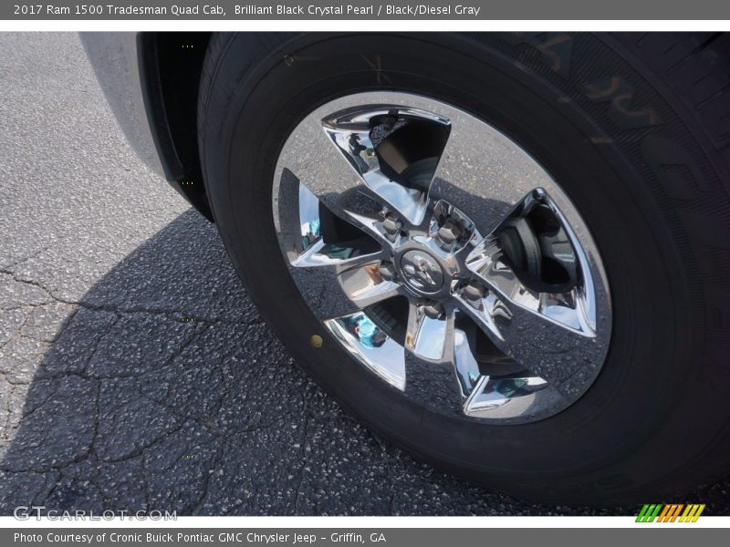 Brilliant Black Crystal Pearl / Black/Diesel Gray 2017 Ram 1500 Tradesman Quad Cab