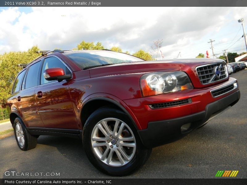Flamenco Red Metallic / Beige 2011 Volvo XC90 3.2