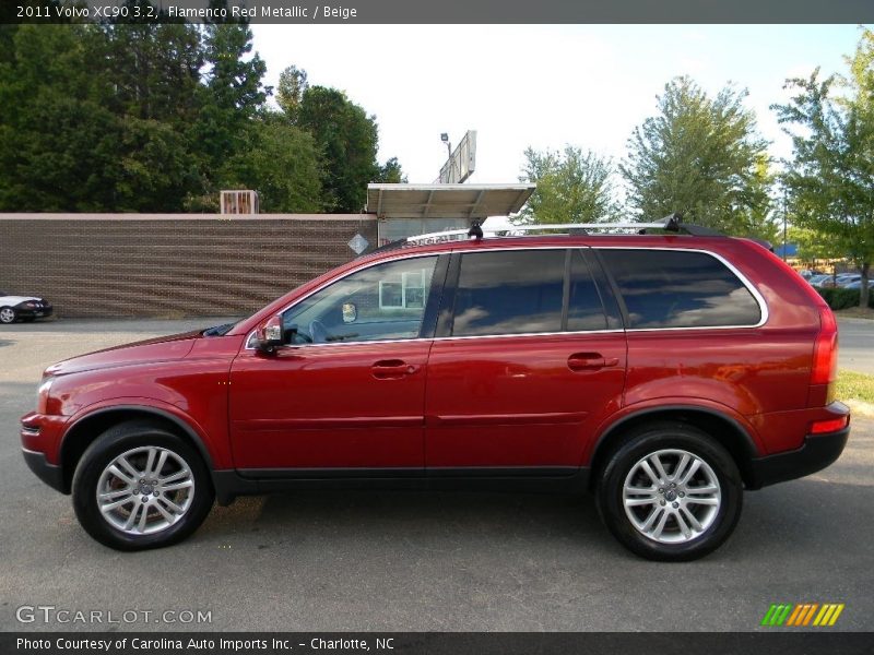 Flamenco Red Metallic / Beige 2011 Volvo XC90 3.2